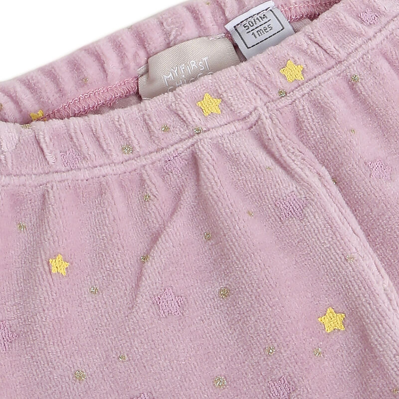 Girls Light Lilac Applique Smock with Legging image number 5